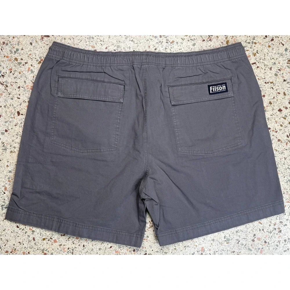 Filson‎ Men's Gray Drawstring Waist Slash Pocket Casual Shorts Size XXL